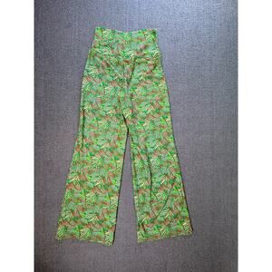 CabanaLife Beach Pant Pull On Coverup UV Protection Tropical Print Small
